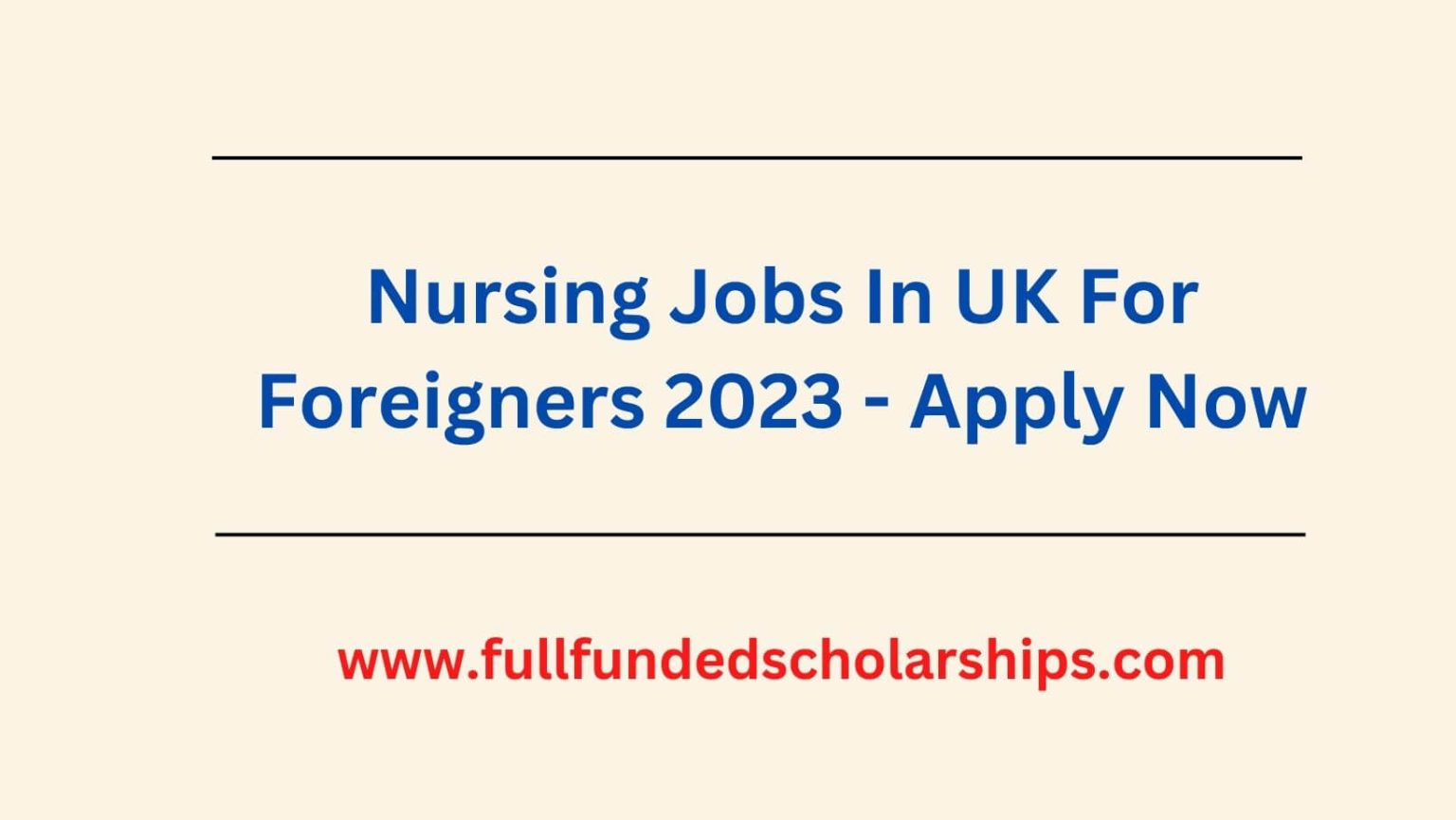 Nursing Jobs In UK For Foreigners 2023 Apply Now