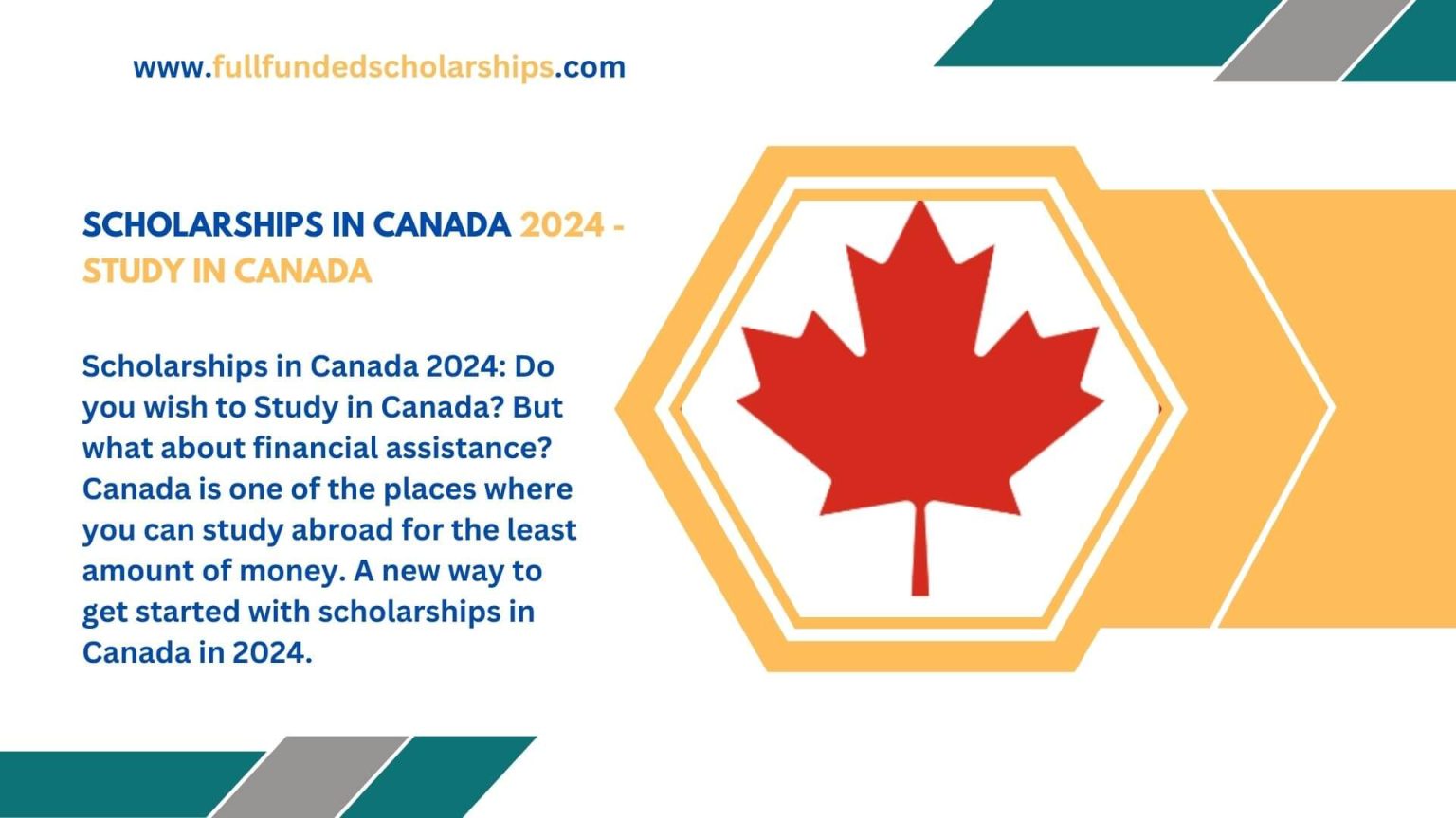 Scholarships in Canada 2024 Study in Canada